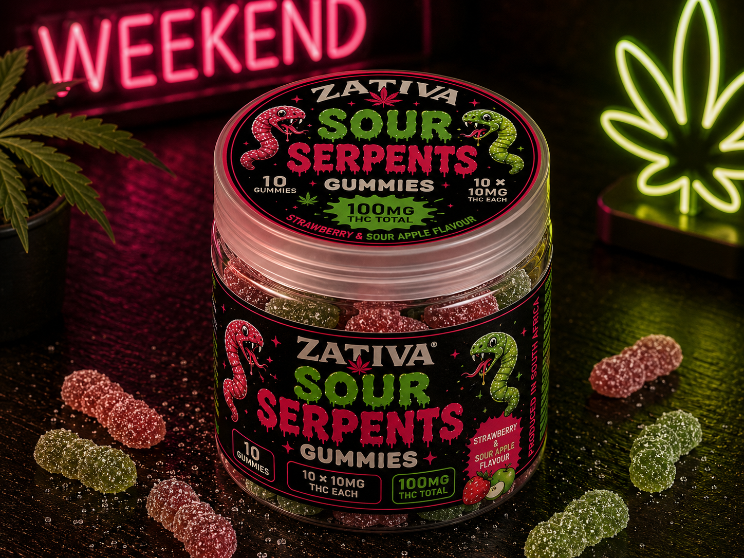 Sour Serpents — Strawberry & Sour Apple